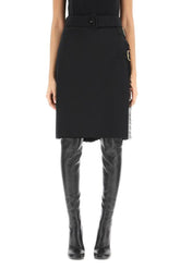 WRAP SKIRT IN STRETCH WOOL